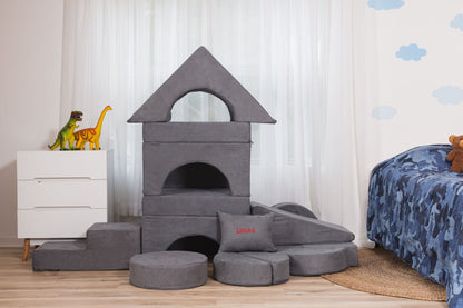 FoamOh! FoamOh Super Castle Play Sofa Dark Grey FoamOh Super Castle Play Sofa