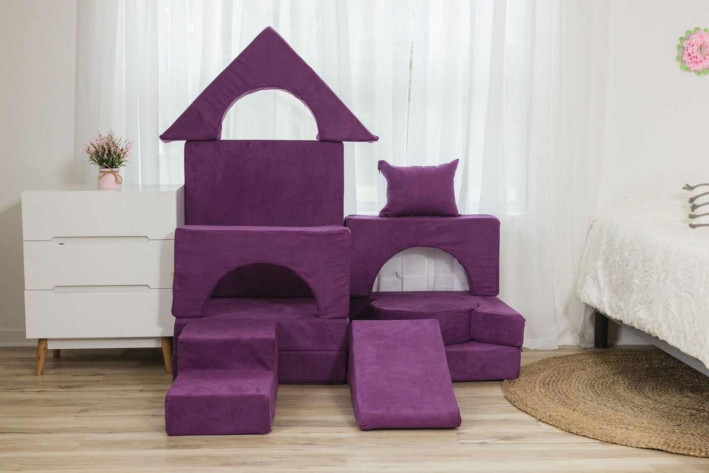 FoamOh! FoamOh Super Castle Play Sofa Violet FoamOh Super Castle Play Sofa