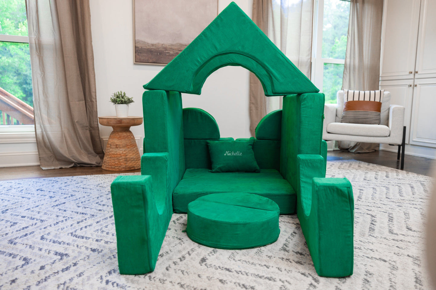 FoamOh! Nooknük Castle Couch Green FoamOh Castle Sofa